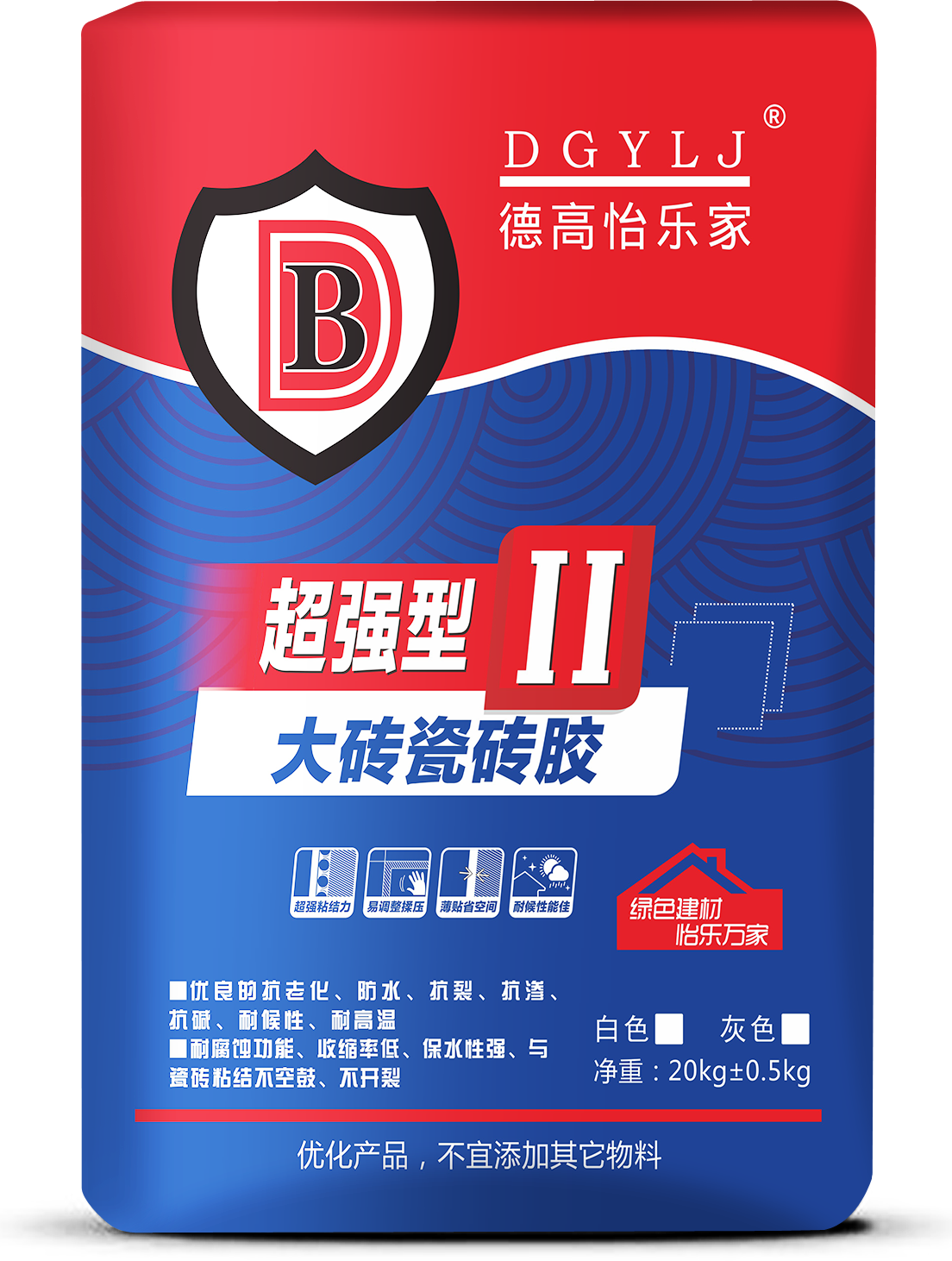 德高怡樂(lè)家瓷磚膠粘粉Ⅱ型(超強(qiáng)型)